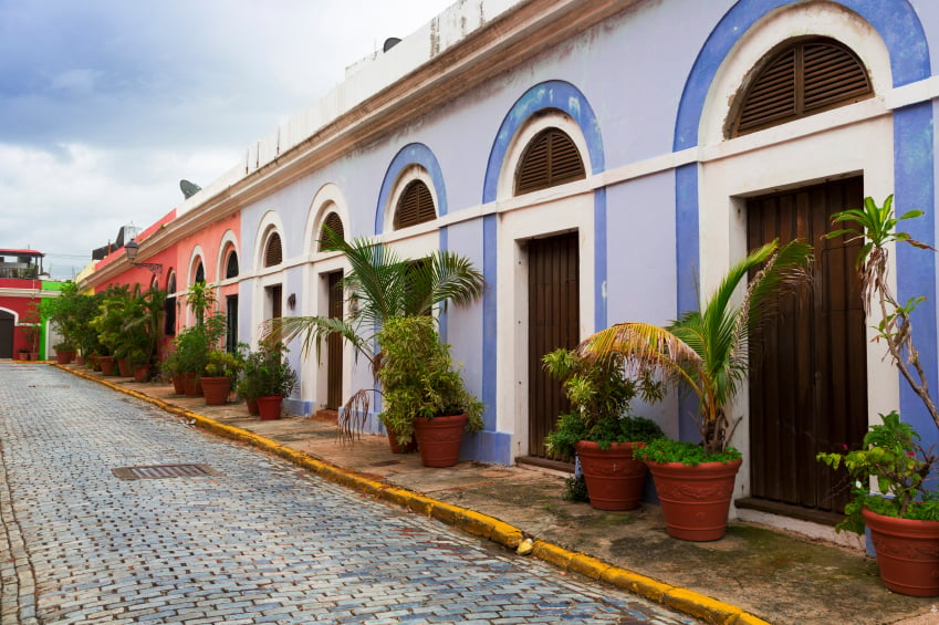 Calles y casas coloridas de San Juan de Puerto Rico