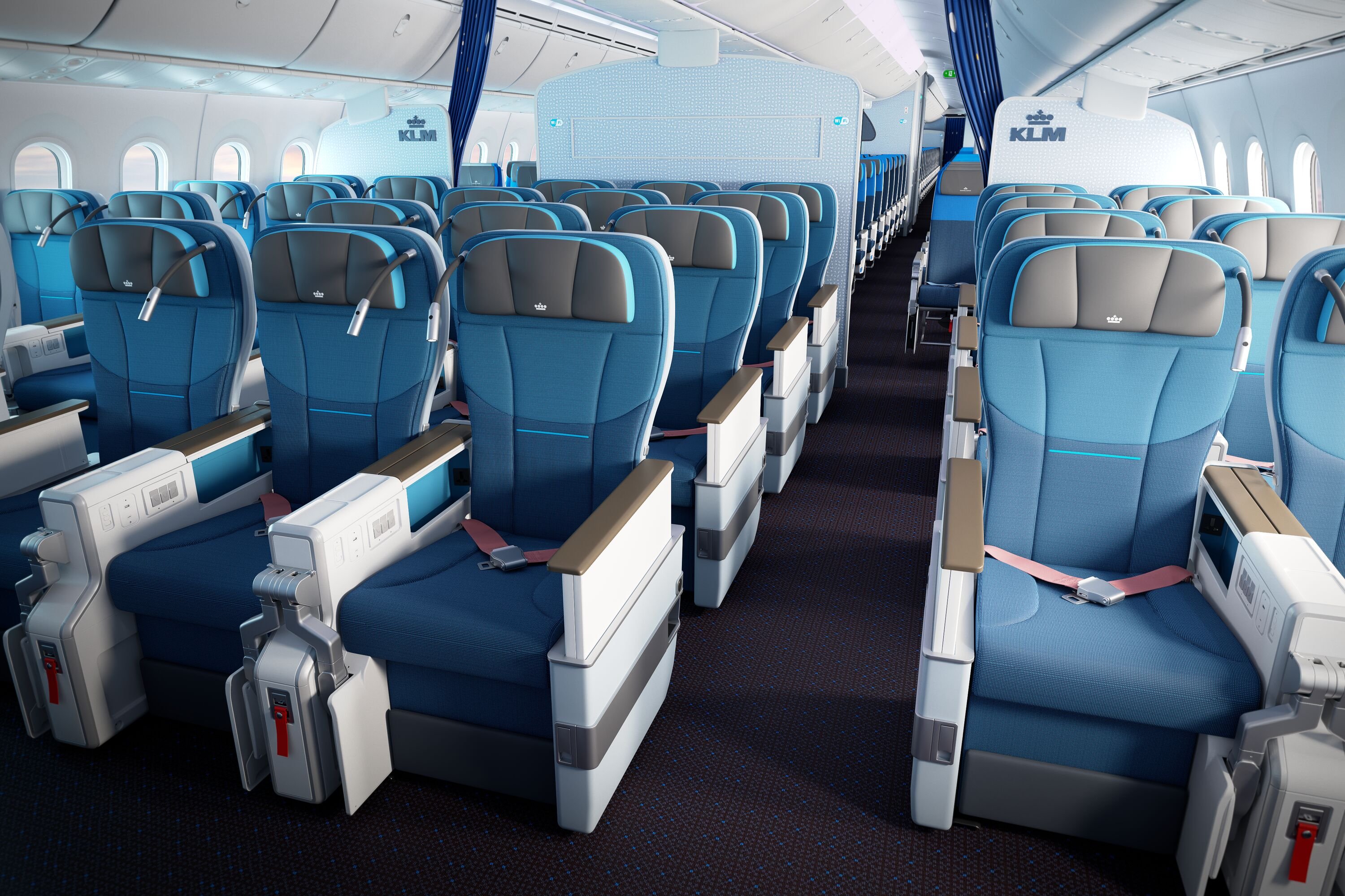 Cabina Premium Comfort de aerolínea KLM