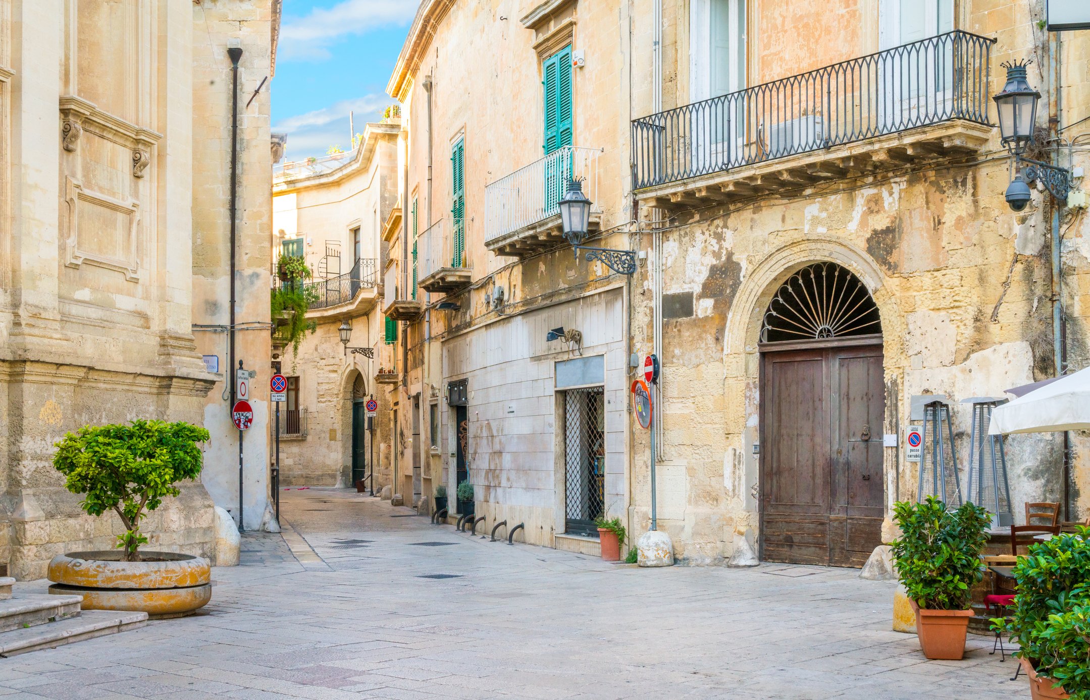 Calles de Lecce en Puglia, viaje a Italia