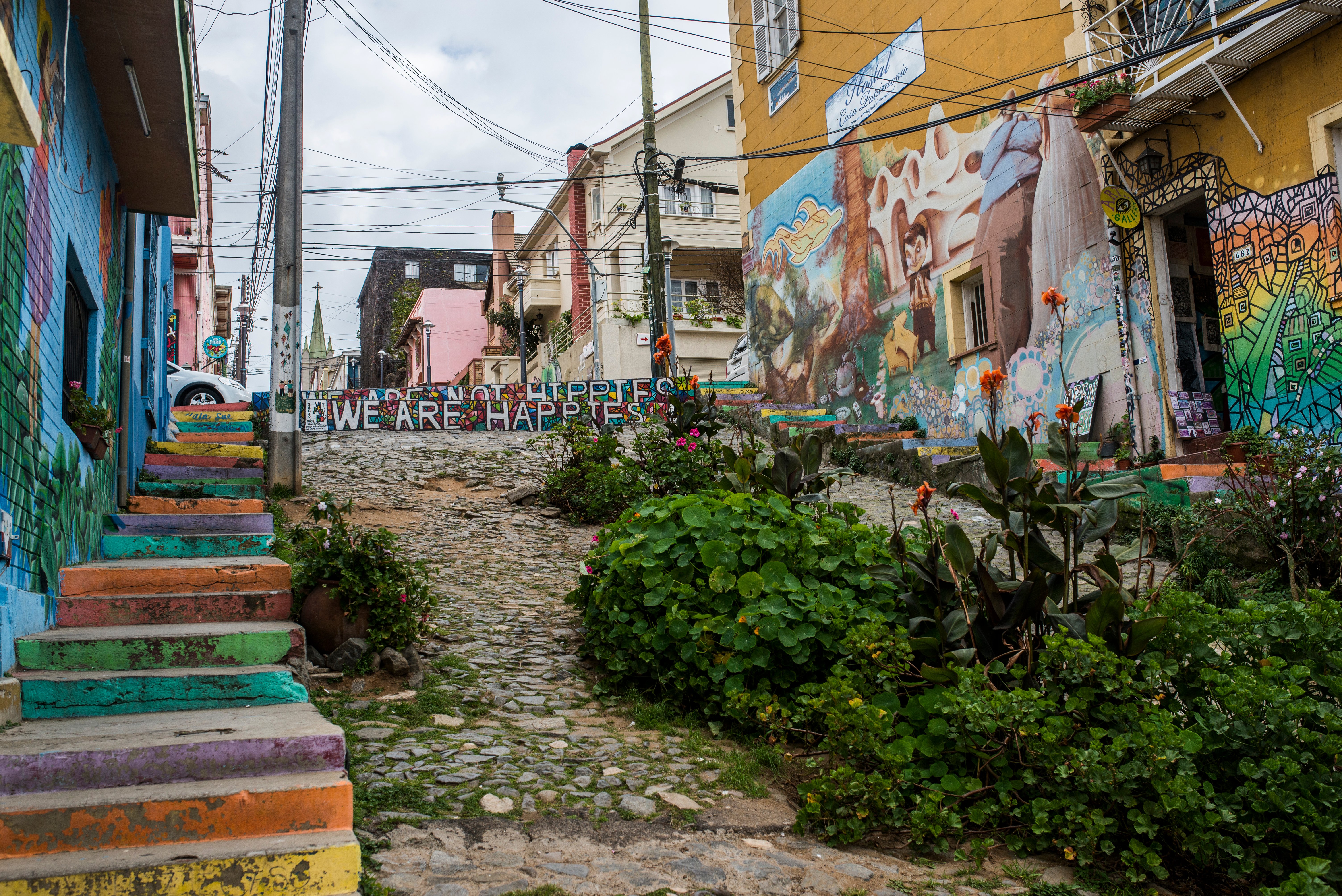 Calles del Cerro Alegre en Valparaíso