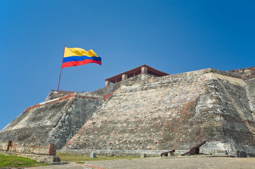 Castillo San Felipe de Barajas en Cartagena de Indias, Colombia