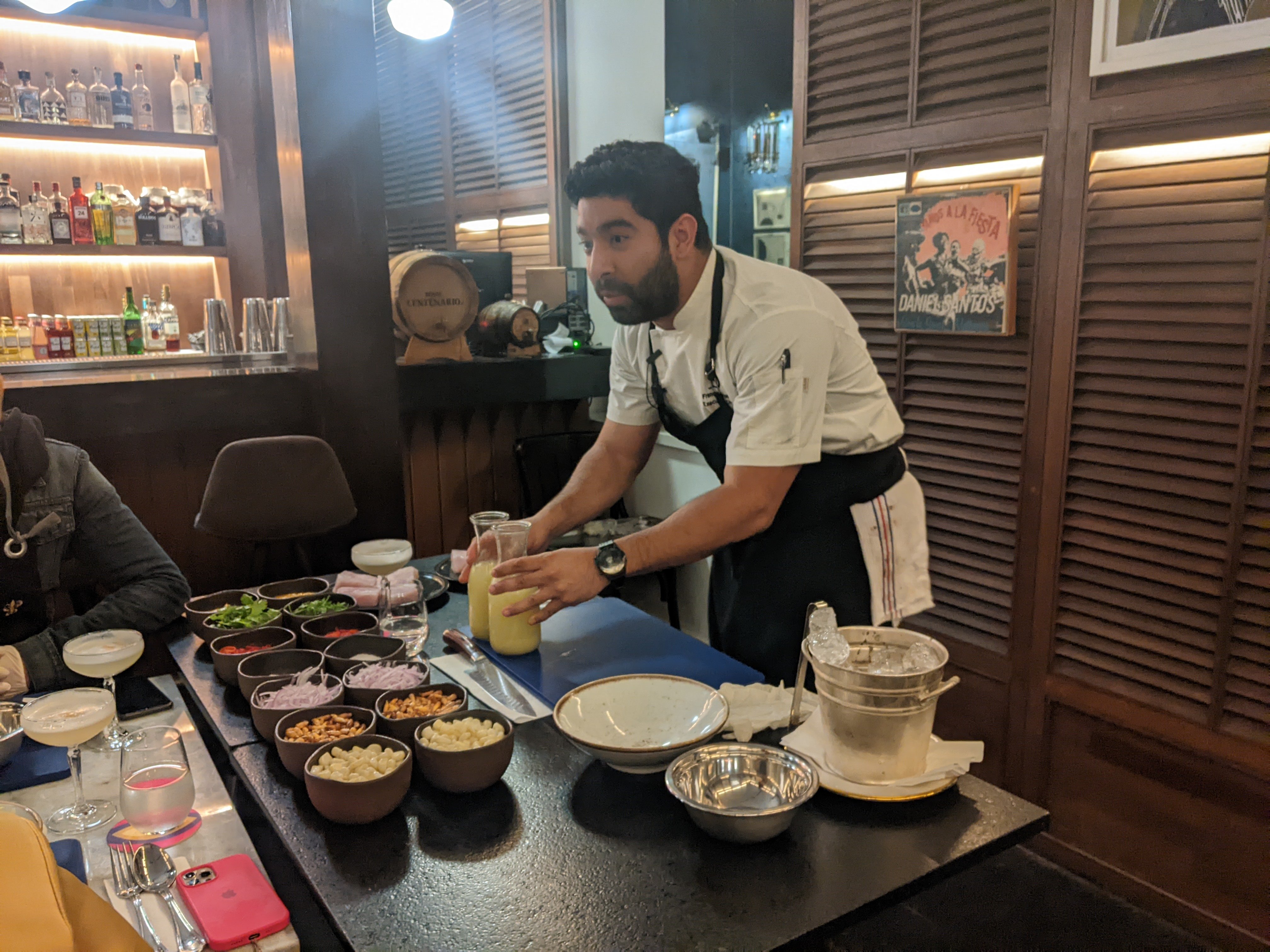 Clase de ceviche en Hotel B en Lima, viaje a Perú