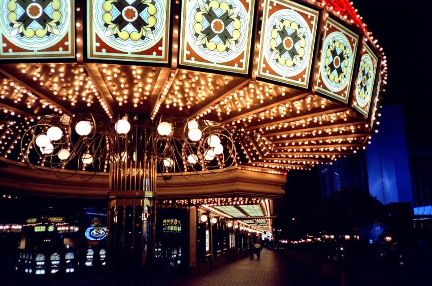 Entrada a un casino en Las Vegas, Estados Unidos