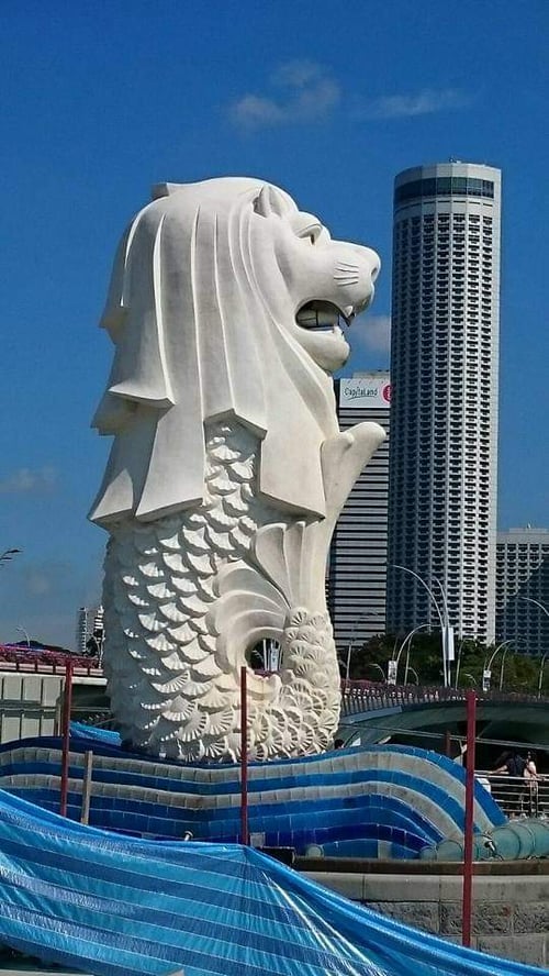 Estatua de Merlion en Singapur