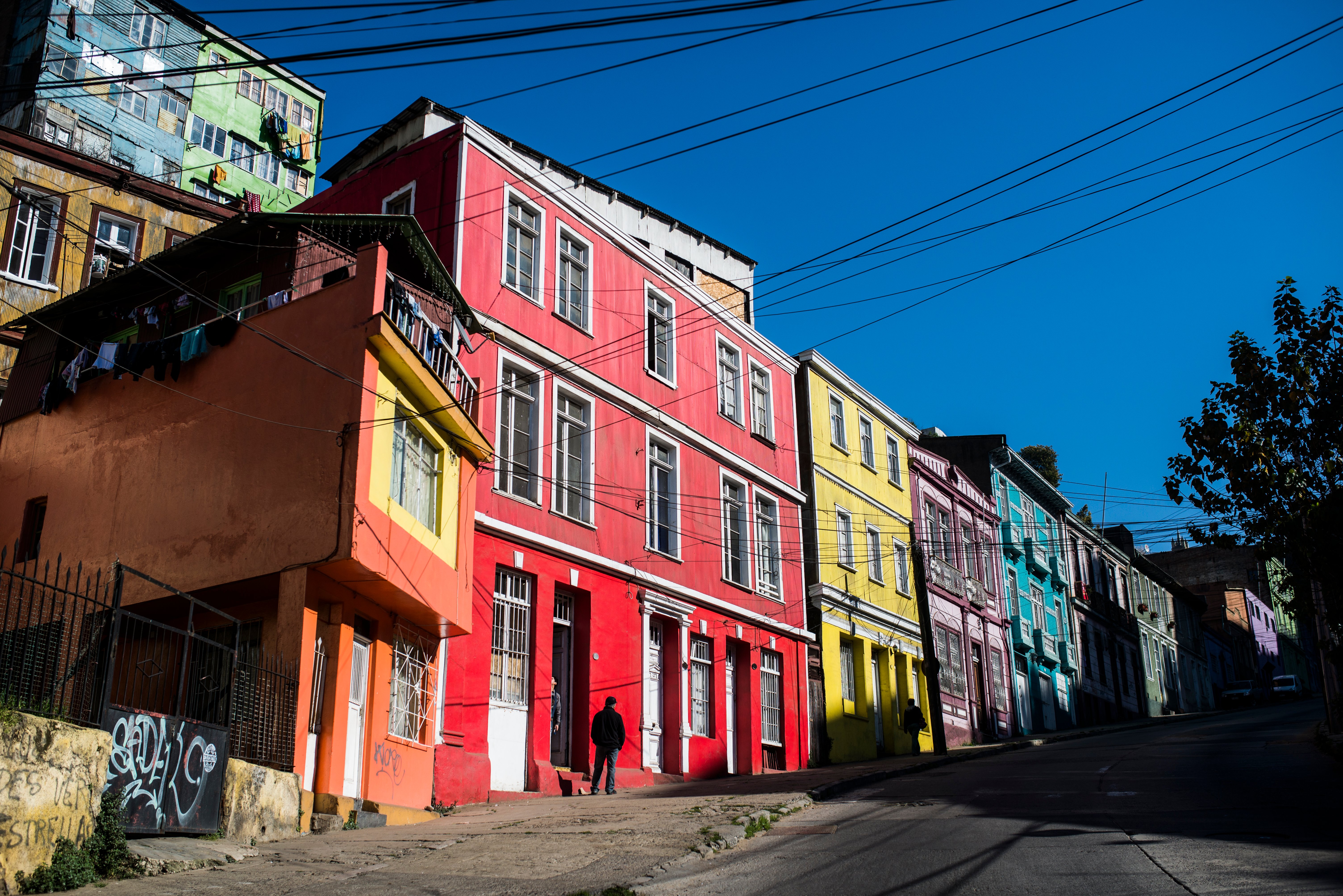Fachadas del Cerro Concepción en Valparaíso