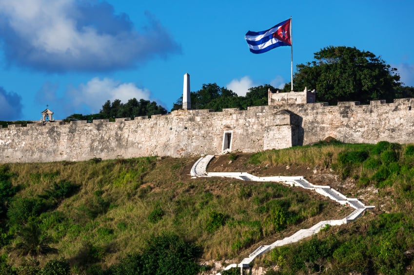 Entrada a la Fortaleza de San Carlos de la Cabaña en La Habana, Cuba