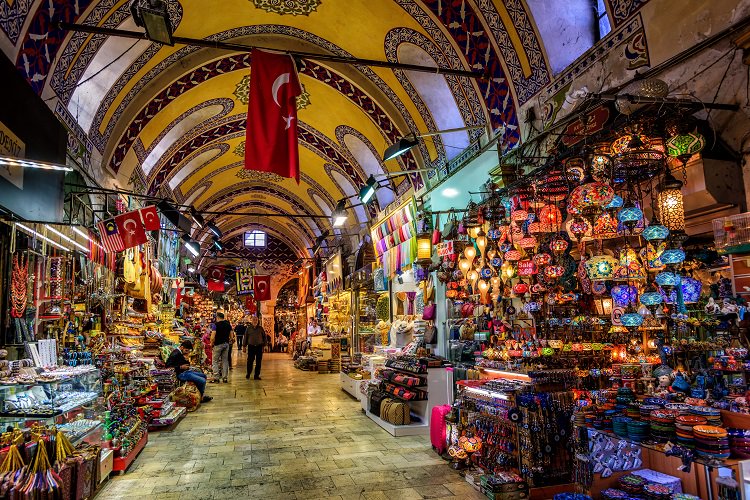 Gran Bazar de Estambul en Turquía