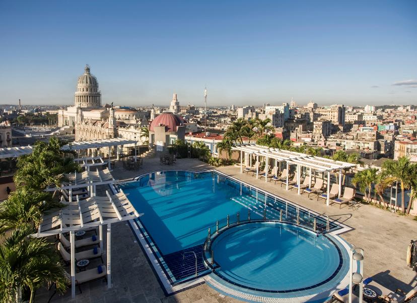 Vista aérea del hotel Iberostar Parque Central en La Habana, Cuba