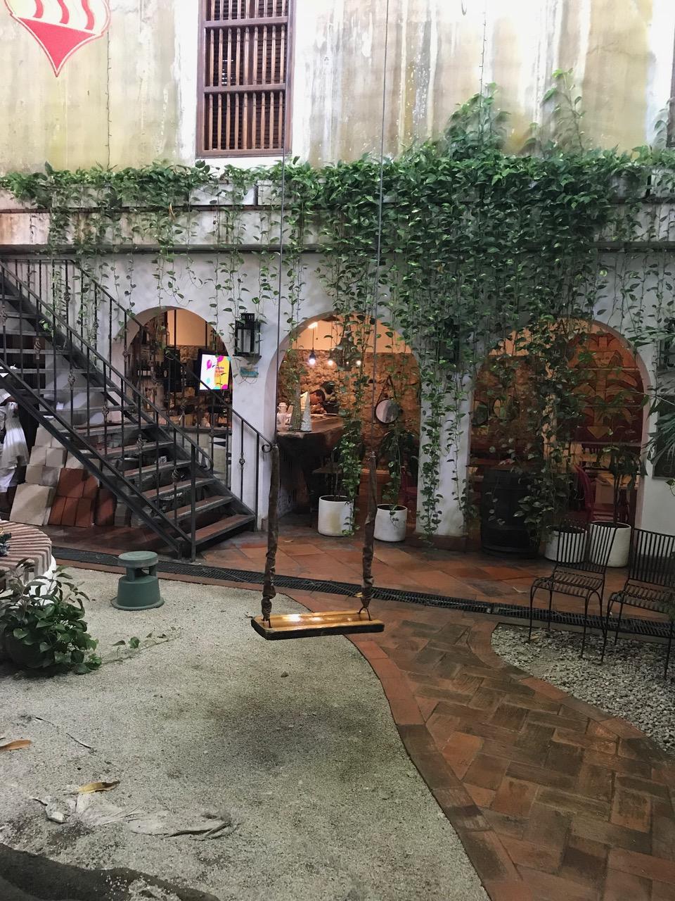 Interior de hotel en Cartagena de Indias, Colombia