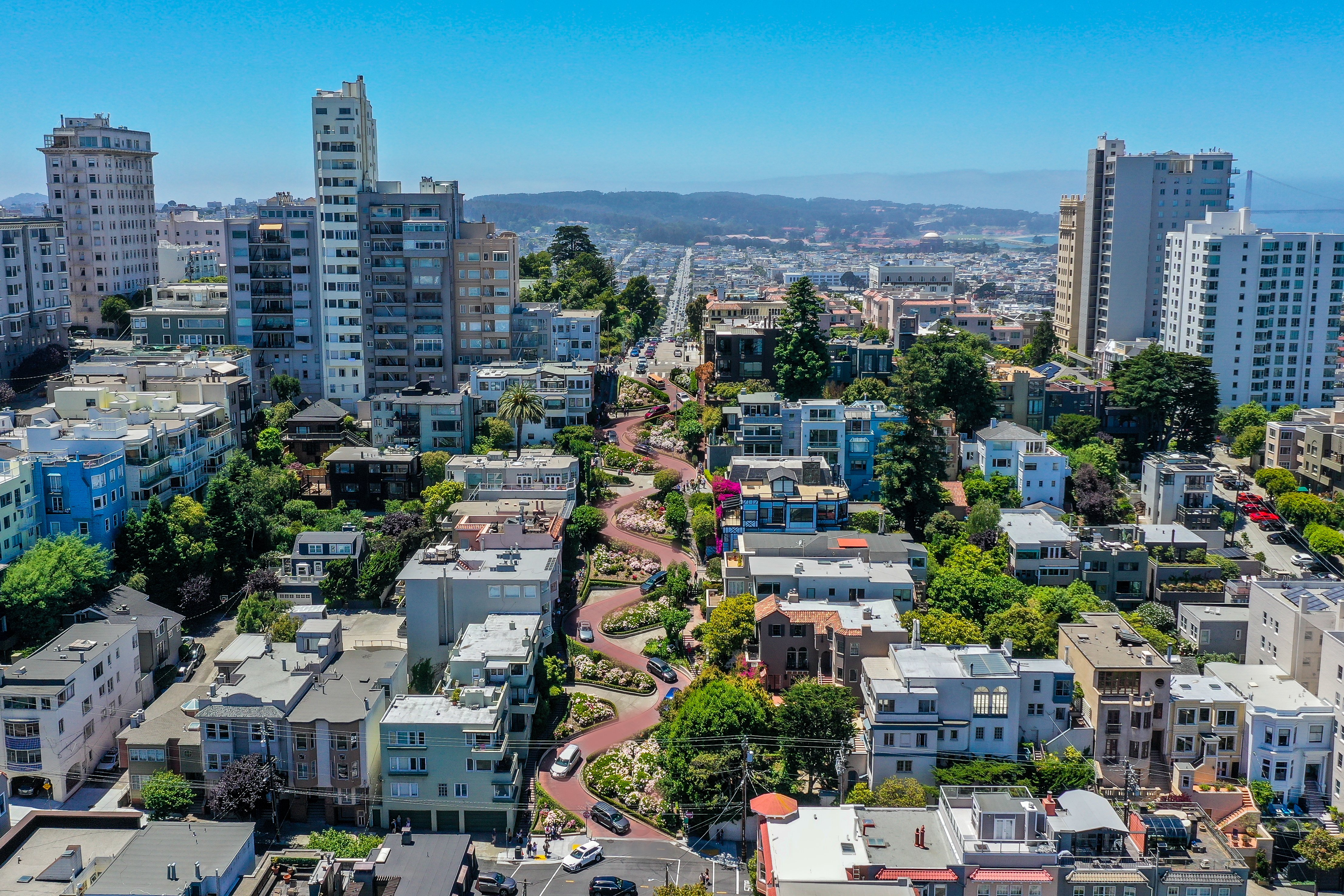 Lombard Street en San Francisco en un road trip por California