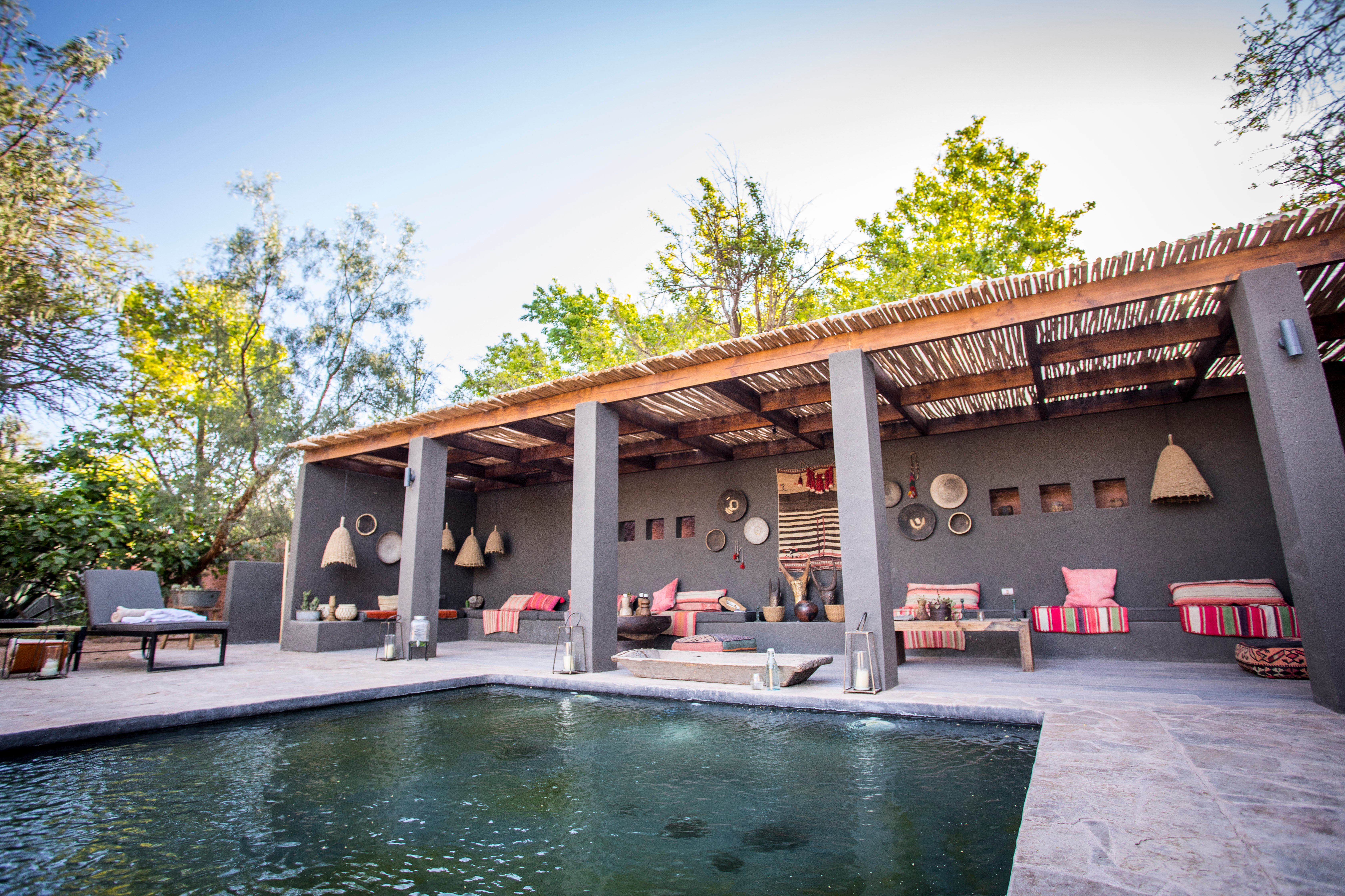 Lounge del Hotel Desértica en San Pedro de Atacama