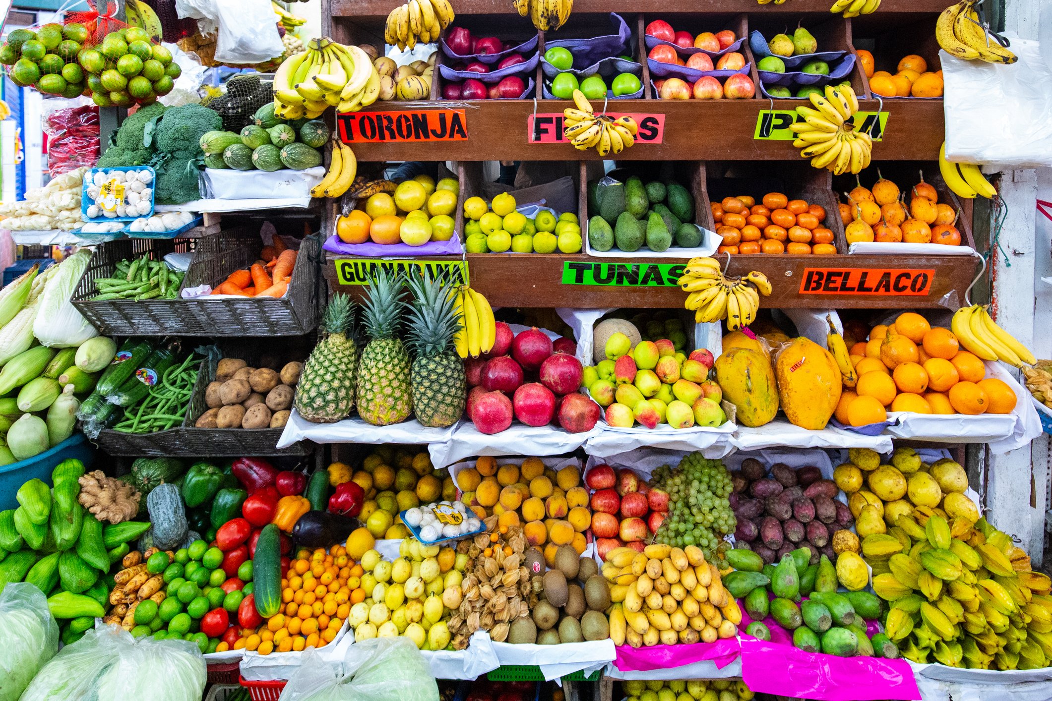 Mercado de Surquillo en Lima, Perú