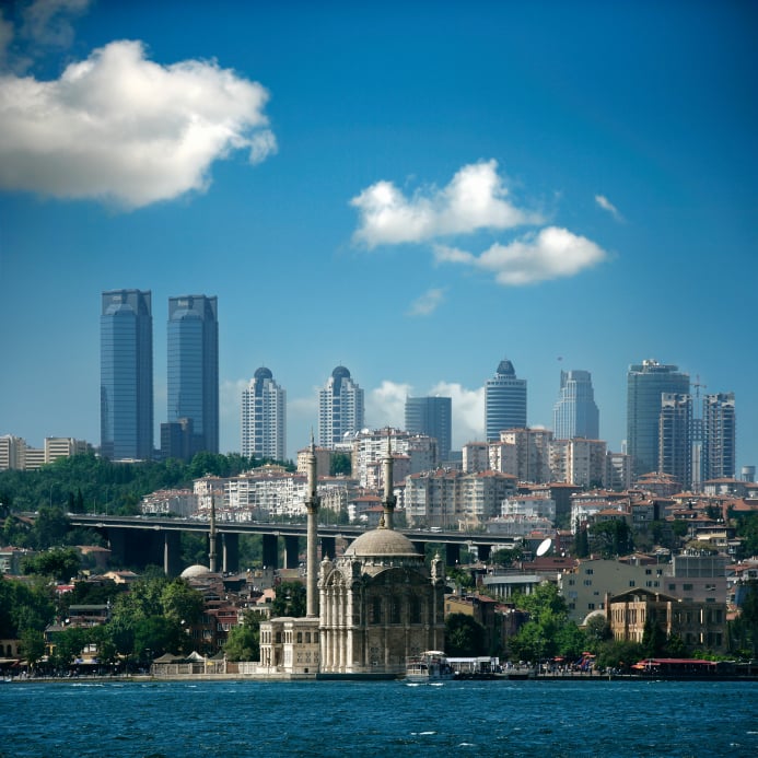 Mezquita de Ortakoy en Estambul, Turquía