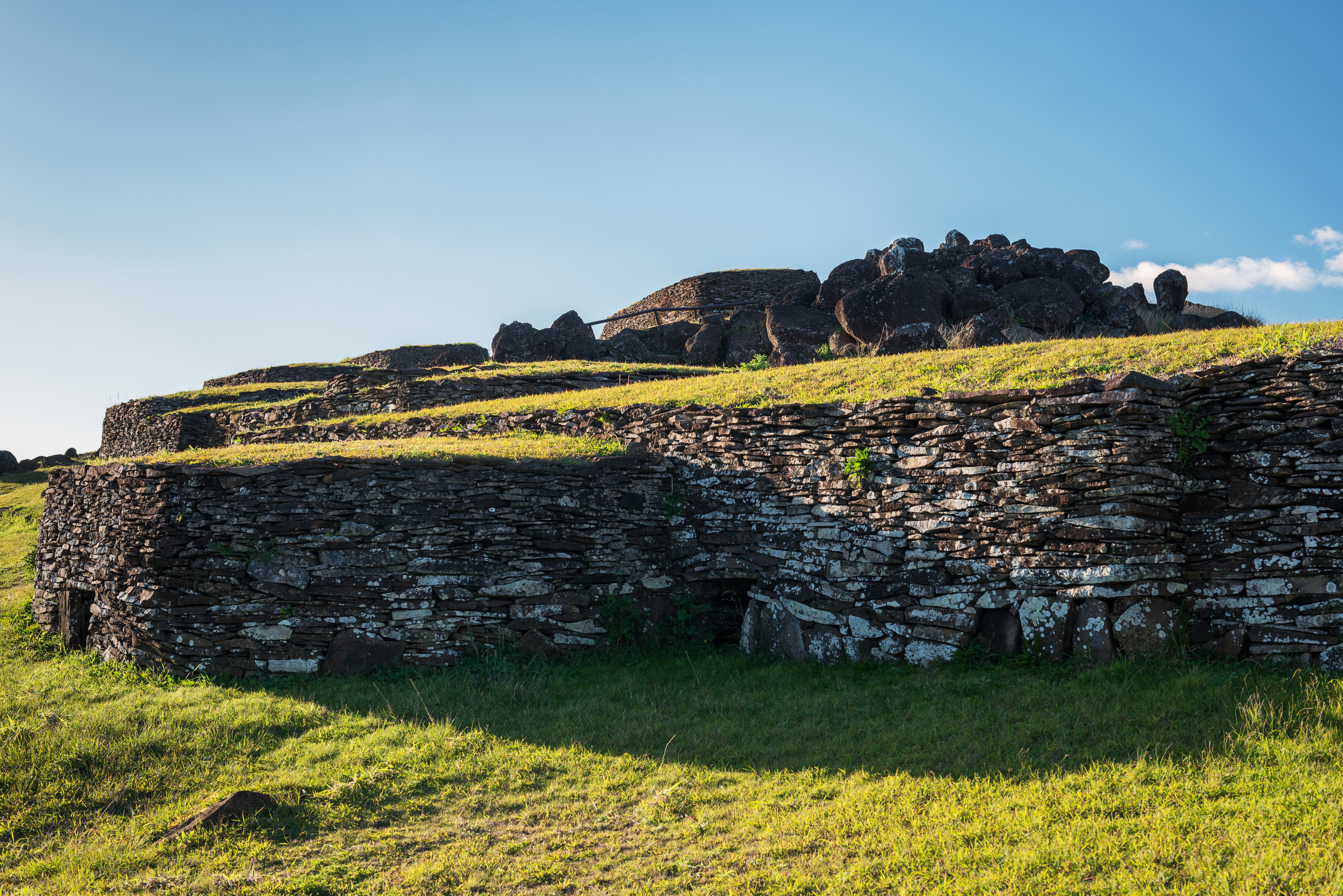 Orongo en un viaje a Isla de Pascua