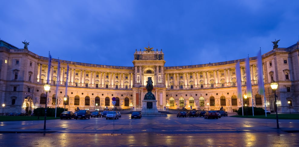 Palacio Imperial de Hofburg en Viena, capital de Austria
