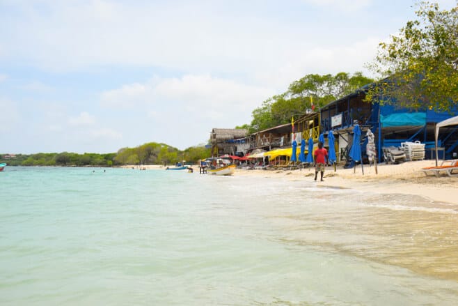 Playa Tranquila cerca de Cartagena de Indias, Colombia