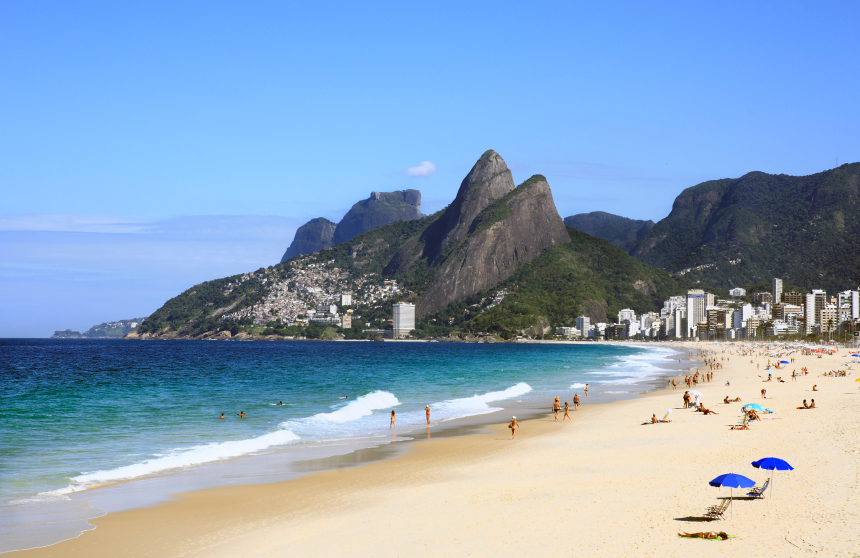 Playa de Leblon en Río de Janeiro en un viaje a Brasil