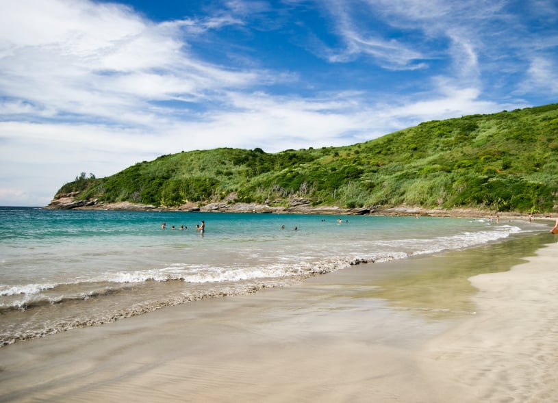 Playa en Buzios en un viaje a Brasil