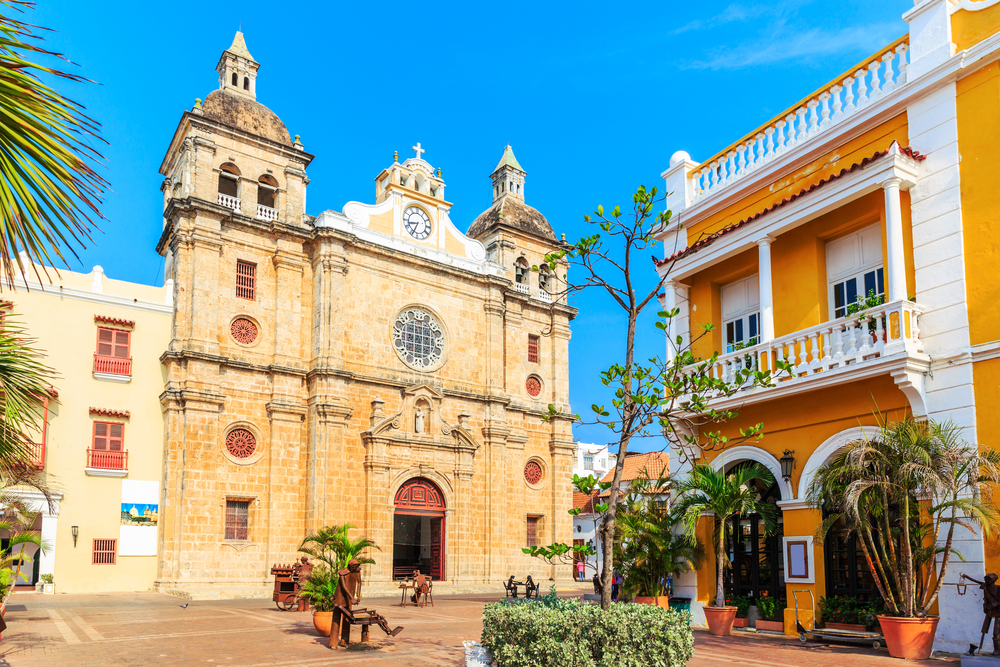 Plaza de la Aduana en Cartagena de Indias, Colombia