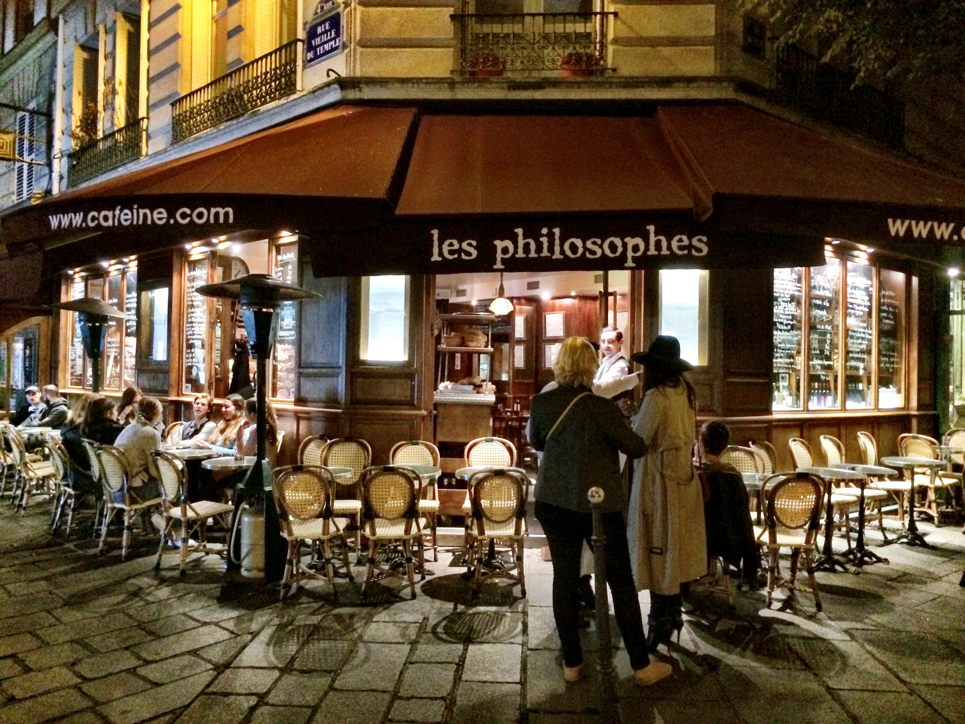 Restaurante Les Philosophes en Le Marais en un viaje a París