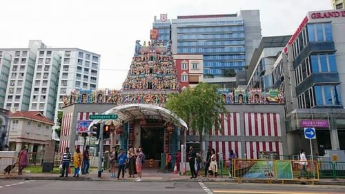 Templo en Little India en Singapur