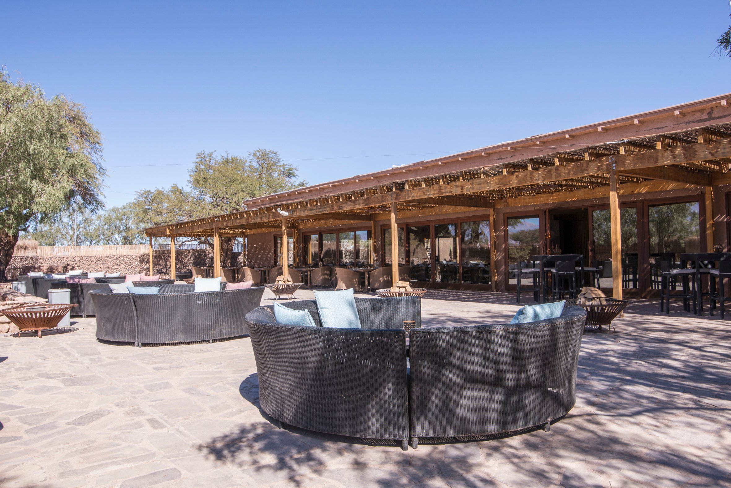 Terraza del Hotel Cumbres San Pedro de Atacama