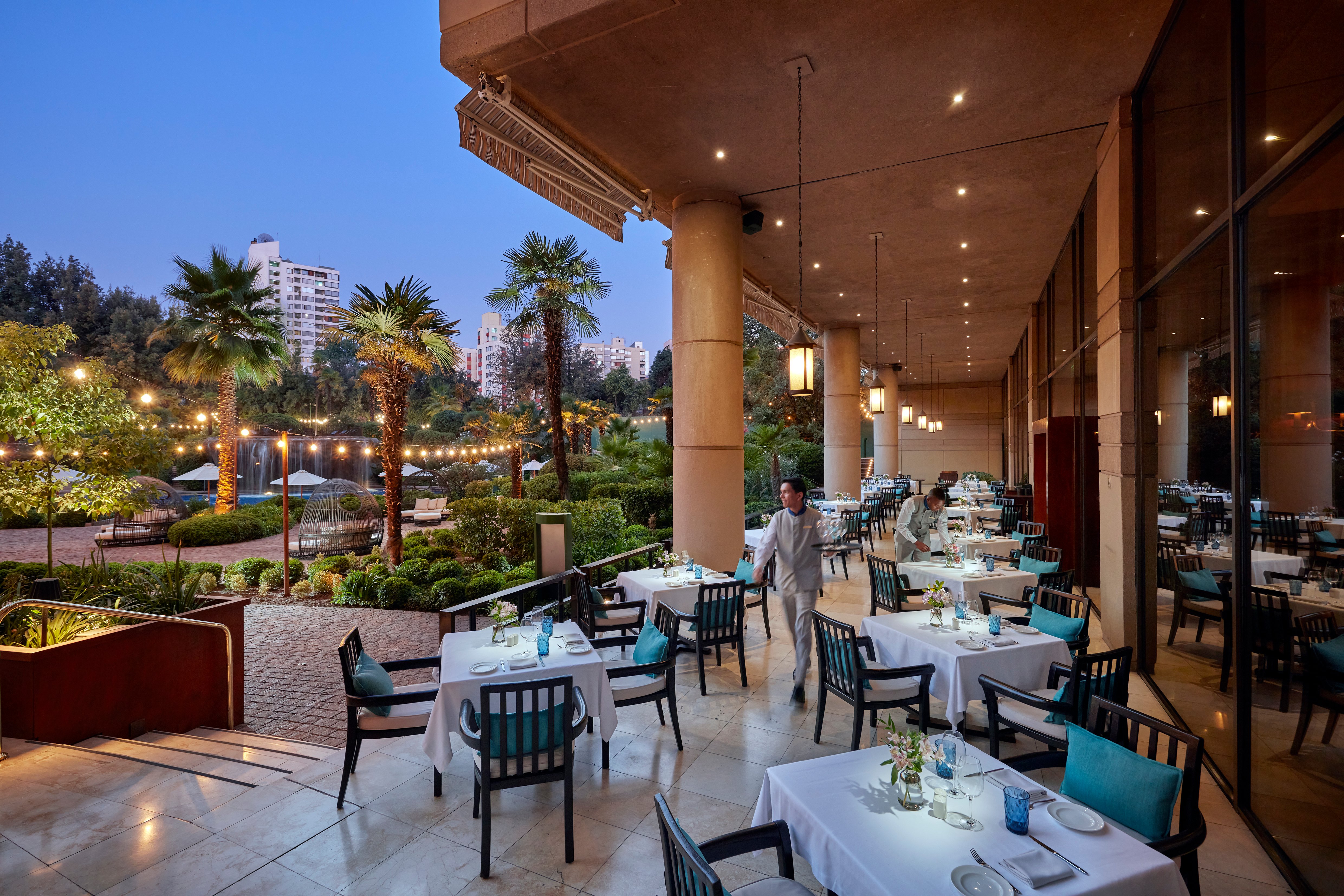 Terraza del restaurante Senso del hotel Mandarin Oriental, Santiago