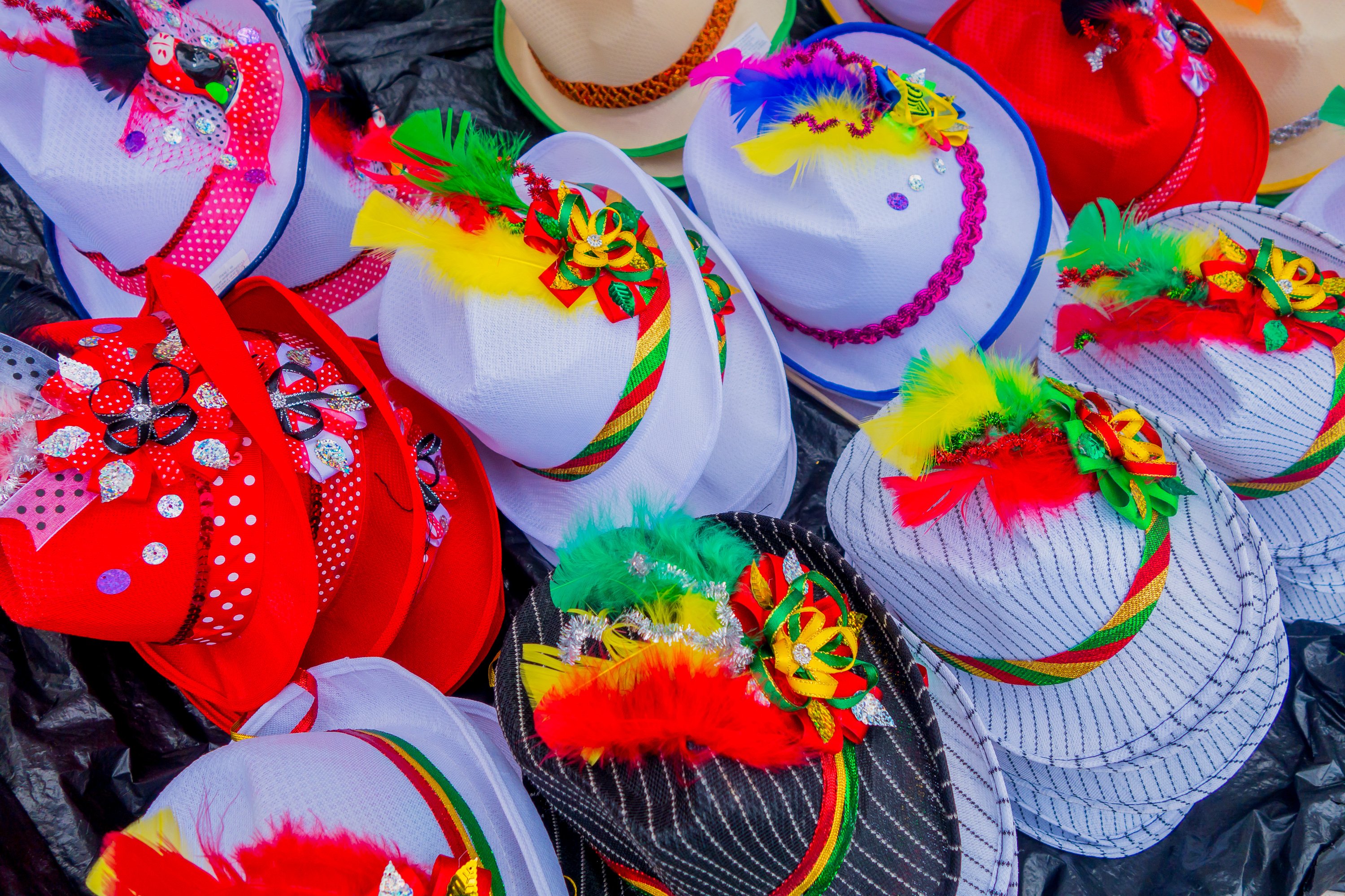Tradicional sombrero colombiano en el Carnaval de Barranquilla