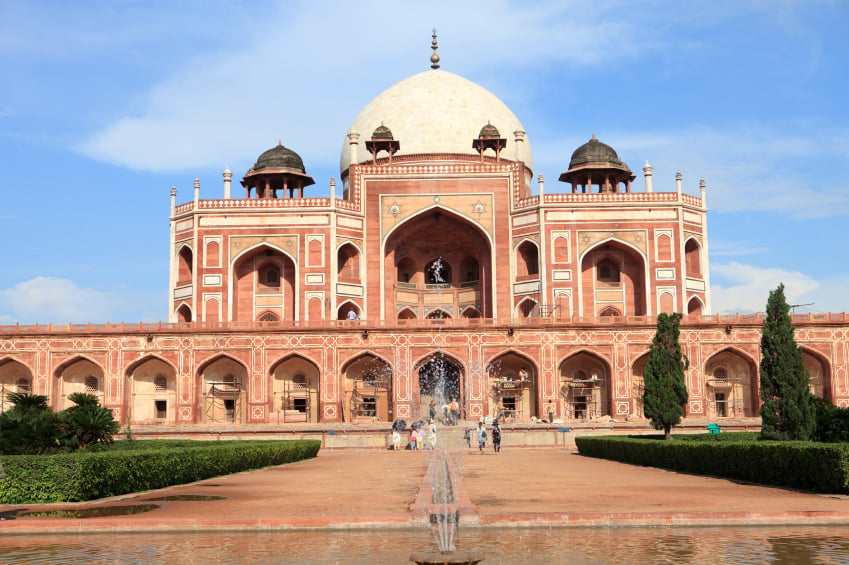 Tumba de Humayun en Delhi, viaje a la India