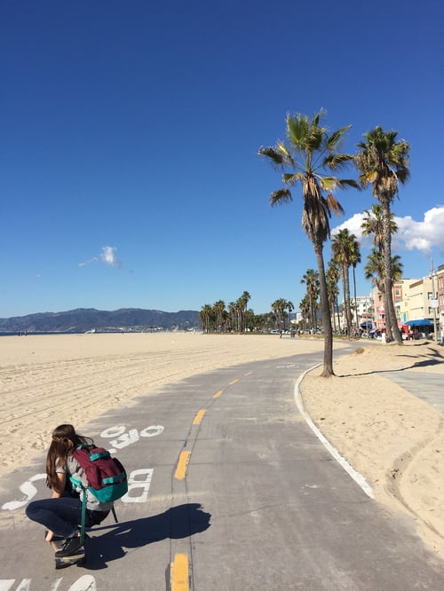 Venice Beach en Los Ángeles en un road trip por California