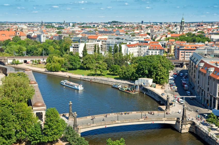 Vista aérea de Berlín, capital de Alemania