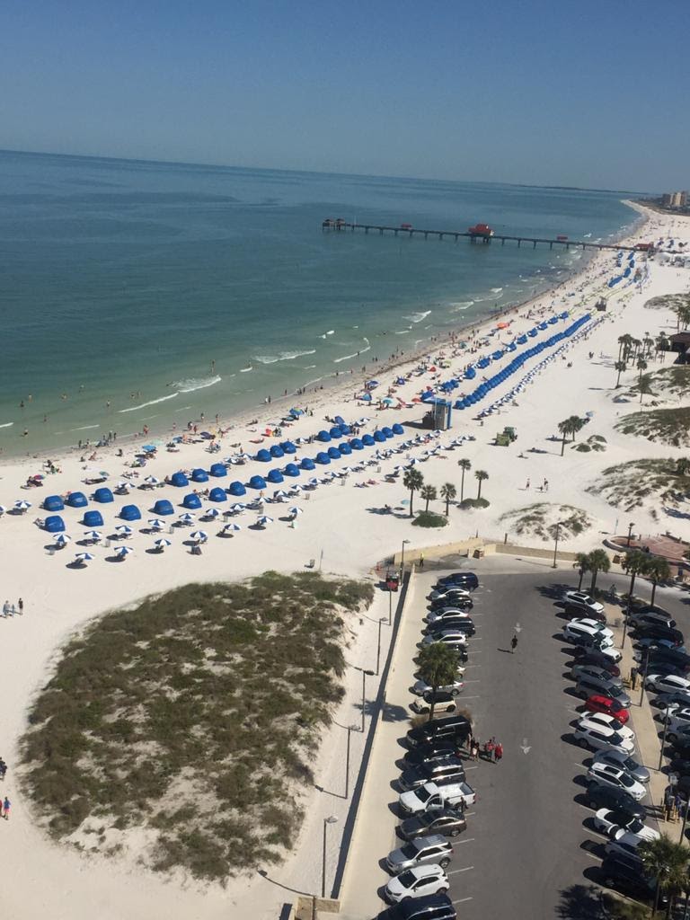 Vista aérea de playa de St Petersburg Clearwater en Florida, Estados Unidos