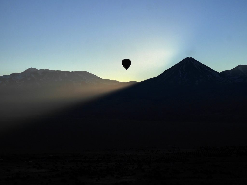 Globo aerostatico en San Pedro de Atacama