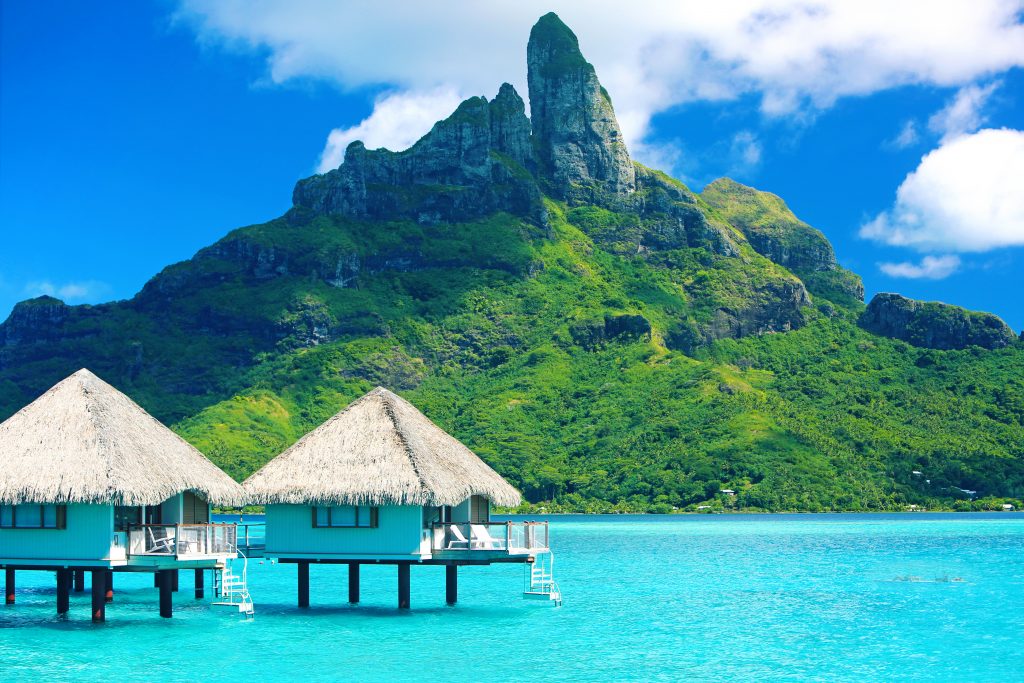 Bungalows en Bora Bora, Polinesia Francesa