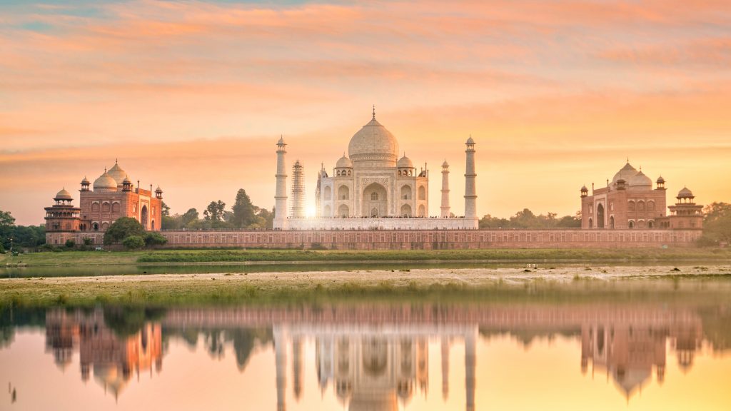 Taj Mahal al atardecer