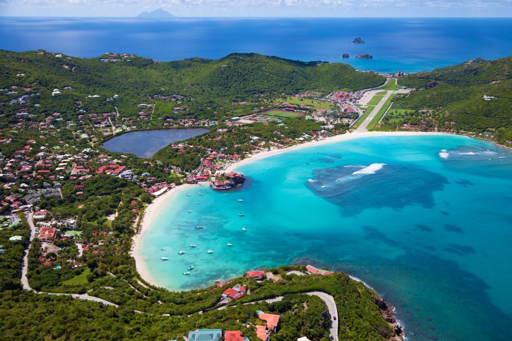 Vista aerea de Saint Barth  