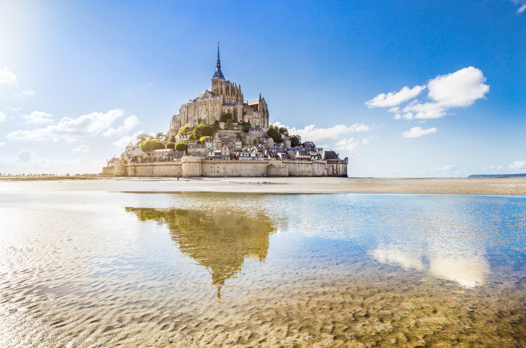 Mount Mont Saint-Michel en Normandía, Francia