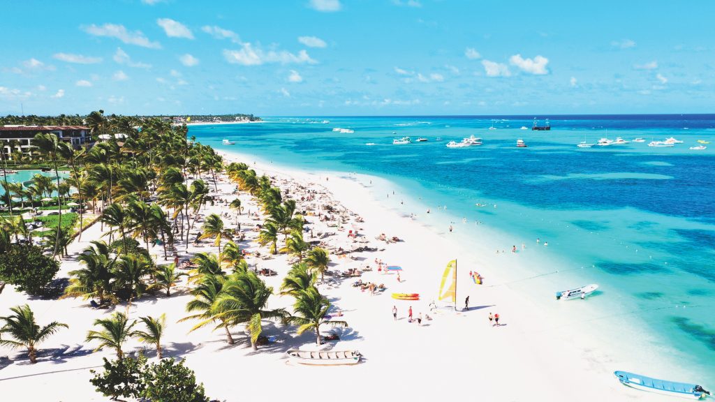 Playa de Punta Cana desde el aire